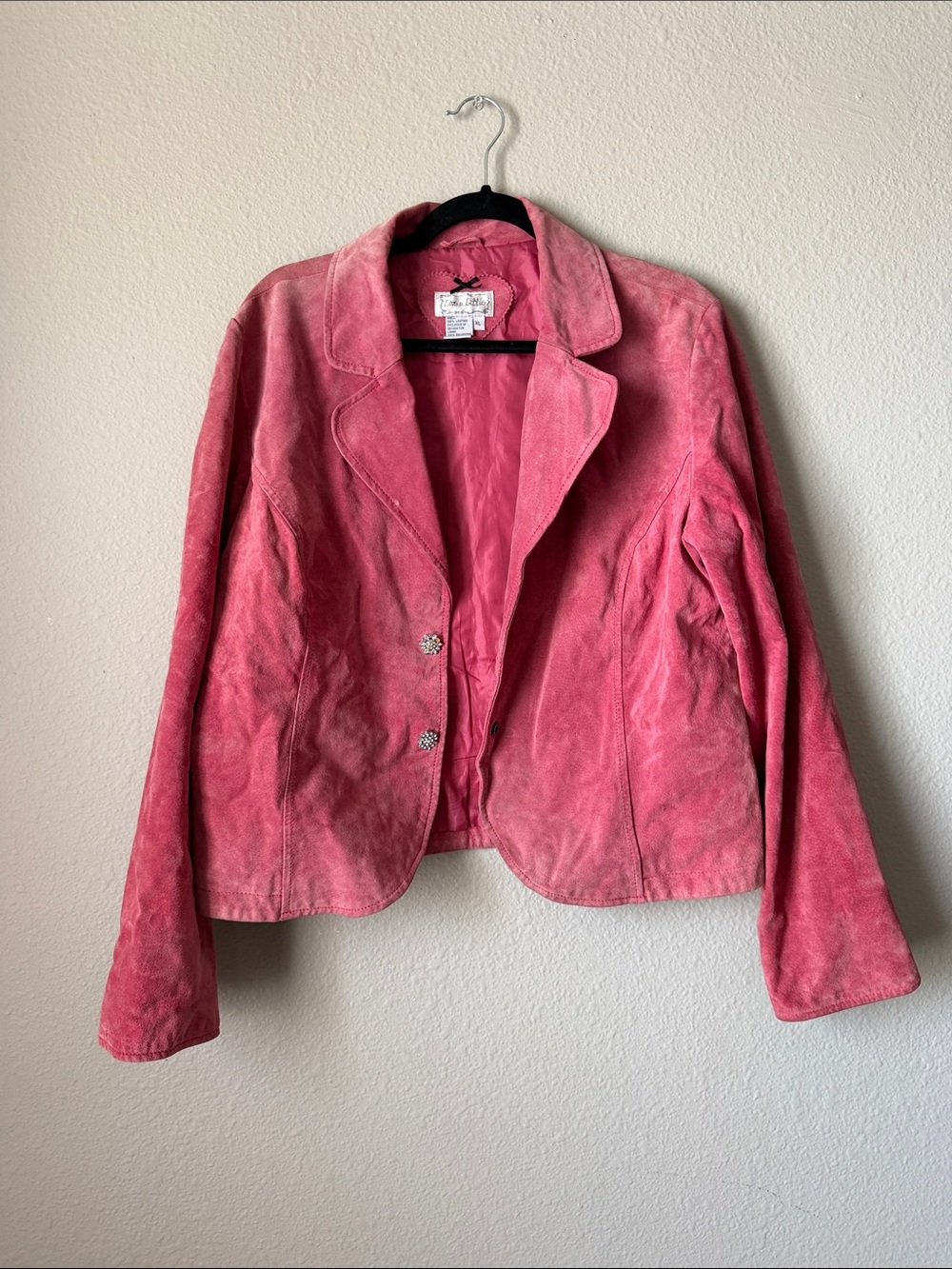 Live a Little Pink Suede Blazer Jacket